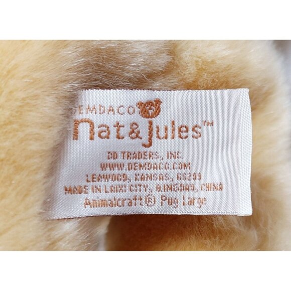 DEMDACO Nat & Jules Standing 15 Inch Pug Dog  Plush Stuffed Animal - Picture 3 of 4